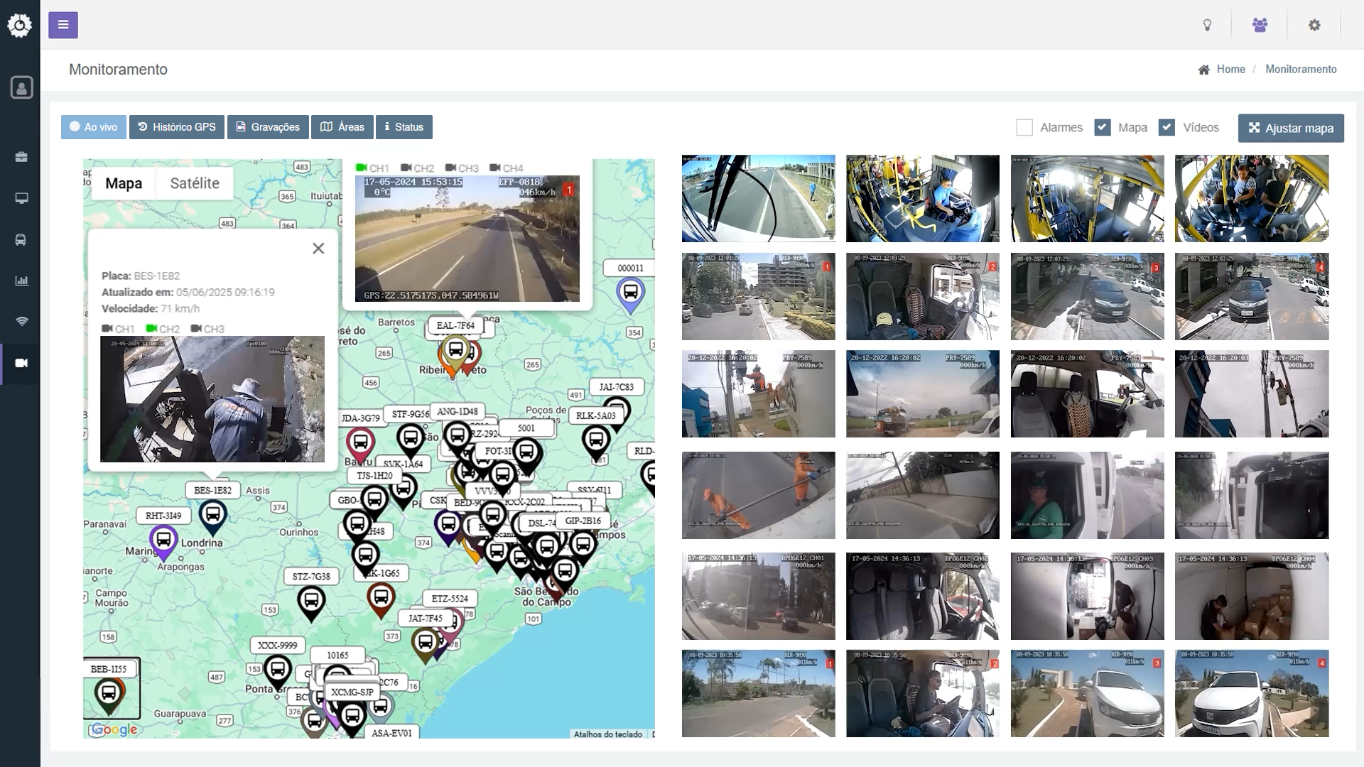 Imagem que exibe o monitoramento possibilitado pelo app